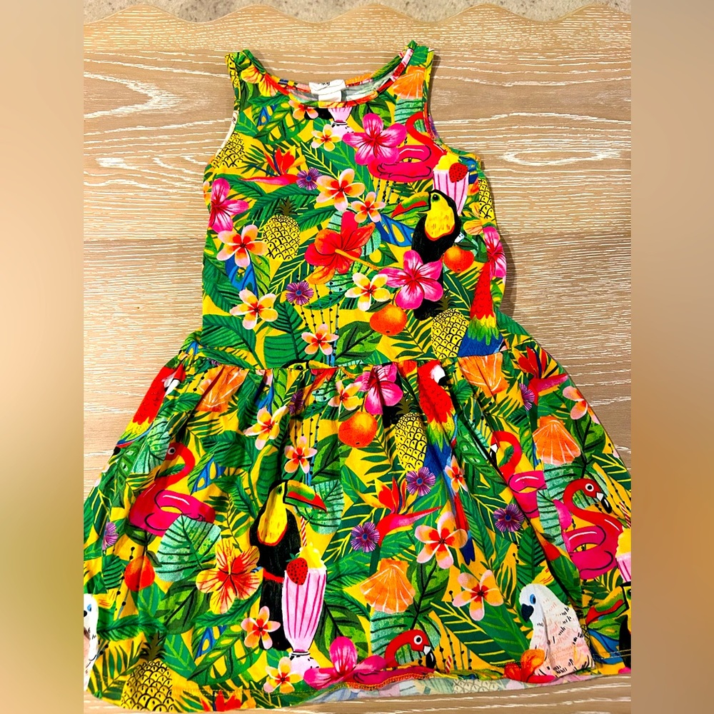 H&M kids tropical patterned dress